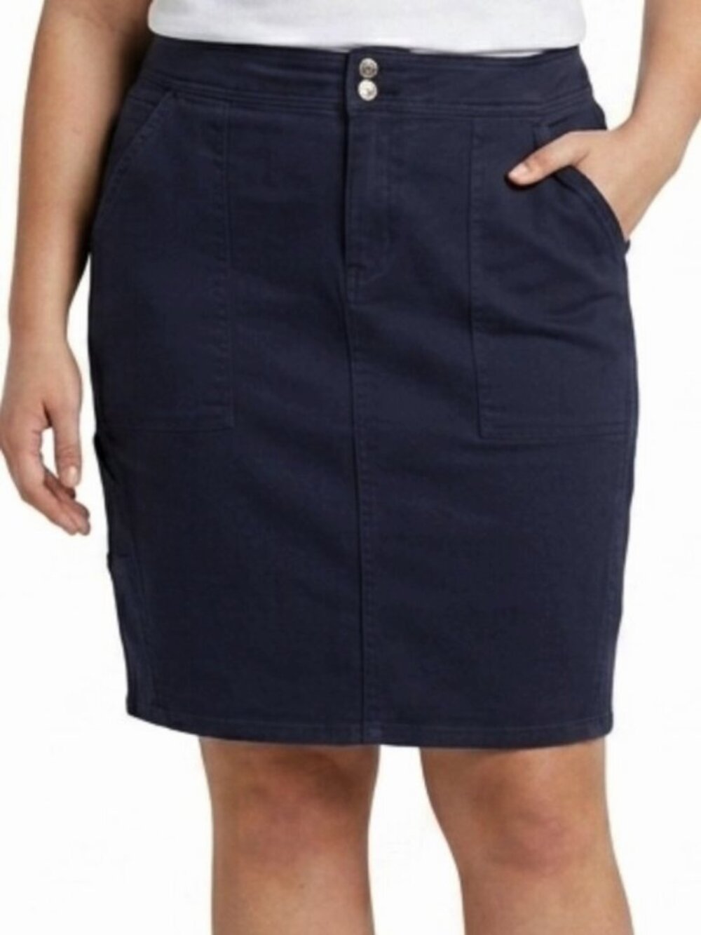 Buffalo David Bitton Navy Pencil Skirt